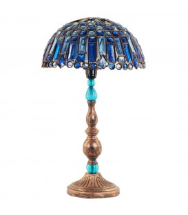 Lámpara sobremesa azul 35x60 cm