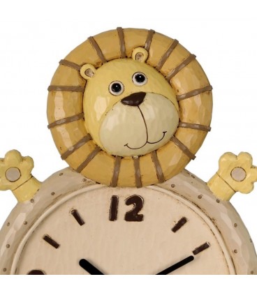 Reloj pared león multicolor