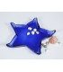 Estrella vidrio azul 37x37x5 cm