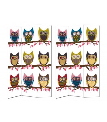 Biombo "Owls" 120x2,50x180 cm