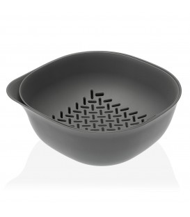 Set bowl+ escurridor gris
