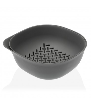 Set bowl+ escurridor gris
