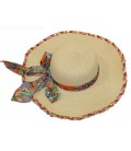 Sombrero beige c/pañuelo