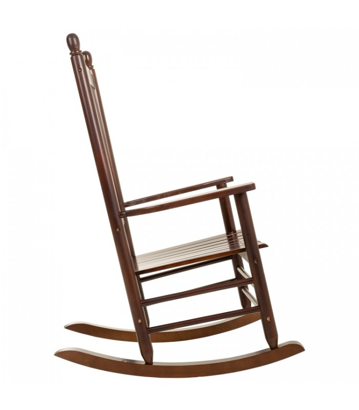 silla mecedora kloris de madera de nogal color café