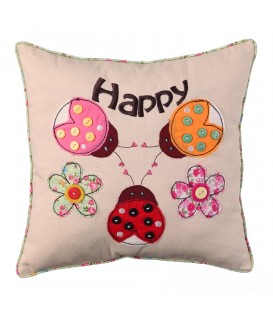 Cojín Mariquita 30x30 cm