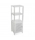 Mueble blanco c/ estanterías 37x33x110.5 cm