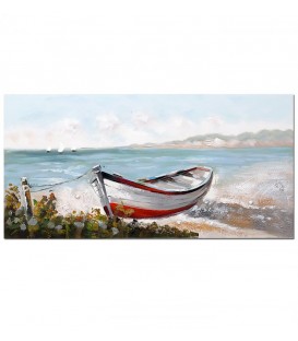 Pintura barca multicolor 70x140x3